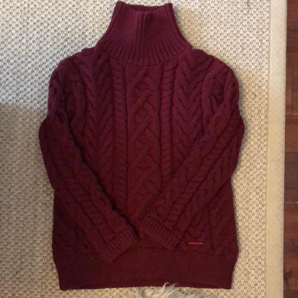 Burberry cable knit turtleneck sweater